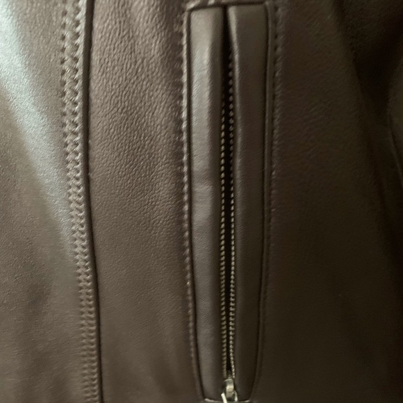 Michele Women's Brown Leather Jacket - Picture 3 of 6
